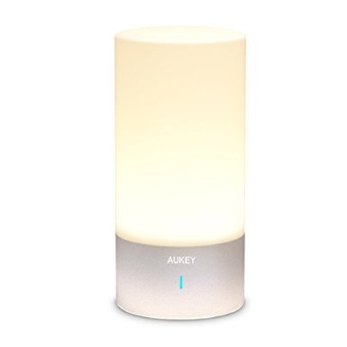 AUKEY Bedside Lamp, Touch Sensor Table Lamp   Dimmable Warm White Light & Color Changing RGB