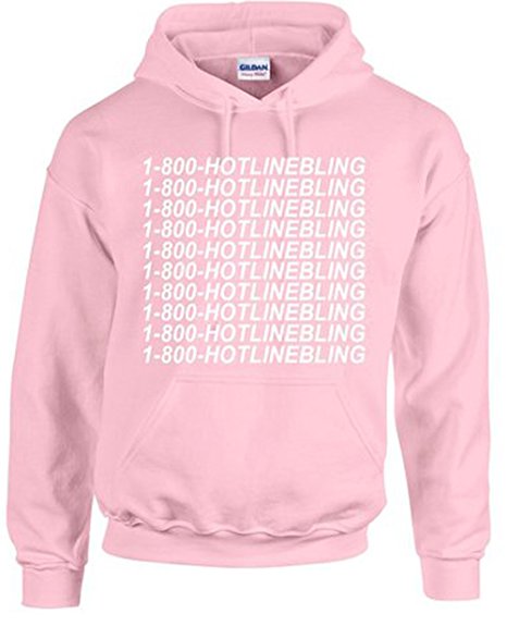 1 800 Hotline Bling Hoodie Sweater Pullover Sweatshirt Pink