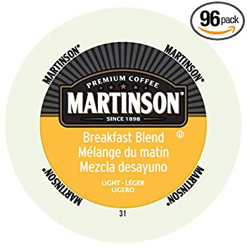 Martinson Coffee Breakfast Blend, Portion Pack for Keurig Brewers (96 Count)