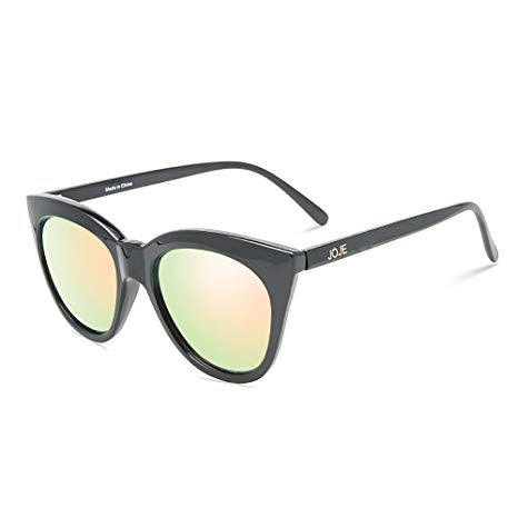 JOJEN Polarized Sunglasses for Women's Cat Eye Retro Ultra Light Lens TR90 Frame JE003