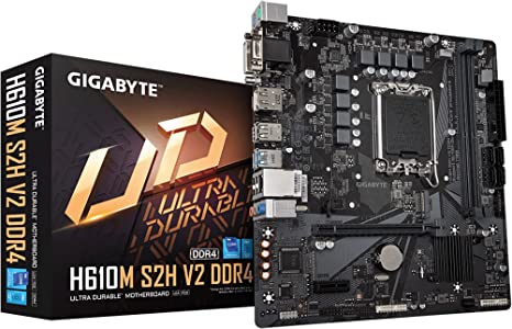 GIGABYTE H610M S2H V2 DDR4 (H610/ Intel/LGA 1700/ Micro ATX/ DDR4/ Single M.2/ PCIe 4.0/ USB 3.2 Gen1/ Realtek GbE LAN/Motherboard)