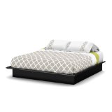 South Shore Step One Collection Full Platform Bed Pure Black