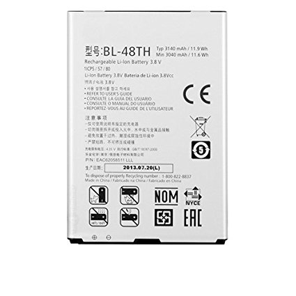 Replacement Generic Battery for LG Optimus G Pro E980, Optimus G Pro E940, Optimus G E977, LG F-240K, LG F-240S (BL-48TH)