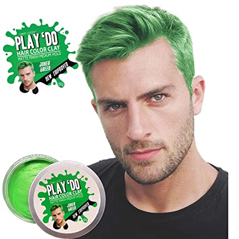 Play 'Do Temporary Hair Color, Hair Wax, Hair Clay, Mens Grooming, Pomade, Green hair dye(1.8 ounces) …