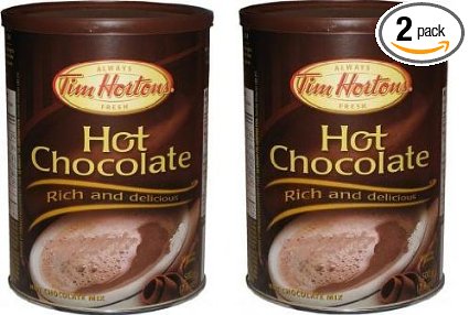 2 Cans of Tim Hortons Hot Chocolate - Rich and Delicious 17.6oz (500g) Each – Imported from Canada