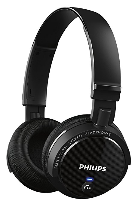 (CERTIFIED REFURBISHED) Philips SHB5500BK/00 Wireless Bluetooth Headphones (Black)