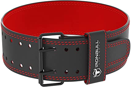 Powerlifting Belt/Weight Lifting Belt PRO - 10mm Double Prong - 4-inch Wide Suede Leather - Power Back Support for Weightlifting, Strength Training, Strongman, Gym and Fitness