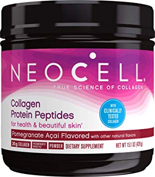 Neocell Collagen Protein Peptides – for Heathy & Beautiful Skin, Pomegranate Acai Flavored – 15.1 Ounce Tub