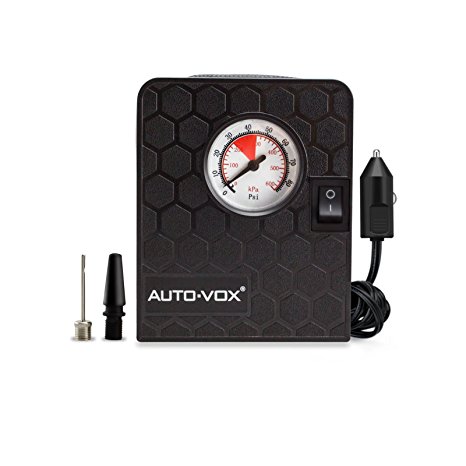 AUTO-VOX DC 12V Portable Mini Air Compressor Pump Tire Inflator For Cars, Bicycles and Balls, Air Mattresses and Inflatable Boats