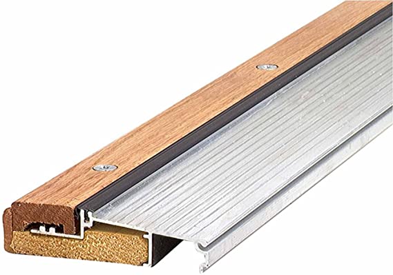 M-D Building Products 76281 1-1/8-Inch by 4-9/16-Inch 73-Inch TH393 Adjustable Aluminum and Hardwood Sill Inswing, Mill