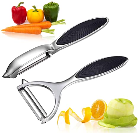 Vegetable Peeler Potato Peelers for Kitchen Stainless Steel Y Shape Swivel Peelers, Carrot, Fruit, with Ergonomic Non-Slip Handle and Sharp Blade(2 PCS)