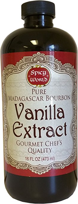 Spicy World Madagascar Bourbon Pure Vanilla Extract 16 Ounce - Large Size