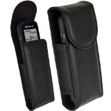 iGadgitz Black Genuine Leather Case Cover for Sony ICD-PX312 ICD-PX333 and ICD-PX440 Digital Voice Recorders