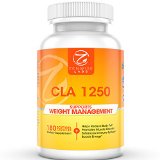 CLA 1250 - Plant Derived Weight Loss Supplement for Men and Women - Natural Muscle Builder With Safflower Seed Oil - 180 Softgel Capsules - Powerful Immune System Support  Energy Booster -Zenwise Labs