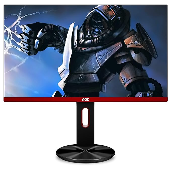 AOC - G2590Px, 24.5 Inch (62.23 Cm) 1920 x 1080 Pixels, Led Gaming Monitor with Hdmix2/Vga Port/Display Port/USB Hub,Full Hd, Free Sync, 144Hz, 1Ms, in-Built Speaker, Wall Mountable (Black)