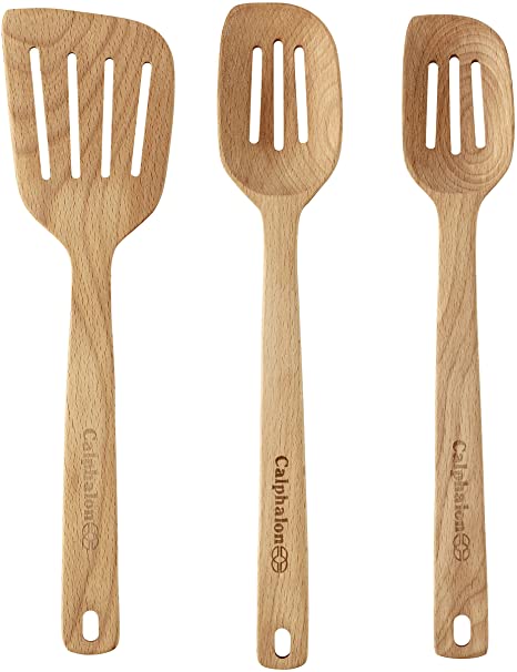 Calphalon 3-pc. Slotted Wood Spoon & Turner Set