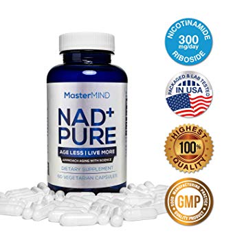 NAD  Pure I Nicotinamide Riboside I Advanced NAD  Booster I 300mg Serving | Promotes Anti Aging, Increases Energy, Boost Metabolism, Helps Muscle Recovery & Reduces Stress | Vitamin B3 | 60 Capsules
