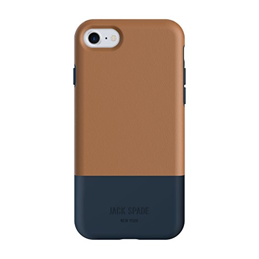 JACK SPADE Cell Phone Case for Apple iPhone 7 - Fulton Tan / Navy
