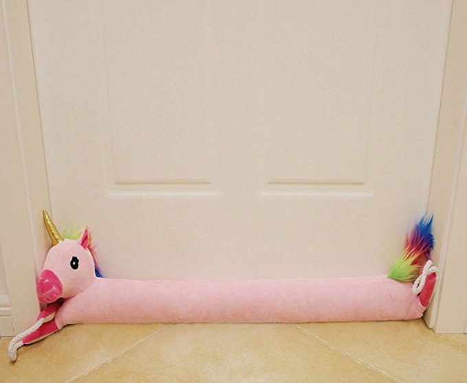MAXTID 36" Pink Unicorn Under Door Draft Stopper (1.8 lbs) with Hanging Cord, Block Cold Heat Air and Smell Save Energy & Money | Animal Design