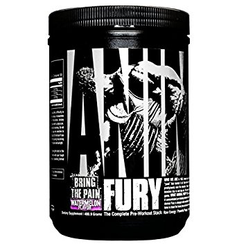 Universal Nutrition Animal Fury the Complete Pre-Workout Supplement Stack with BCAA, Watermelon, 30 Count
