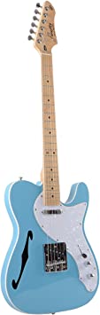 Firefly FFTH Semi-Hollow body Guitar Blue（White pickguard）.