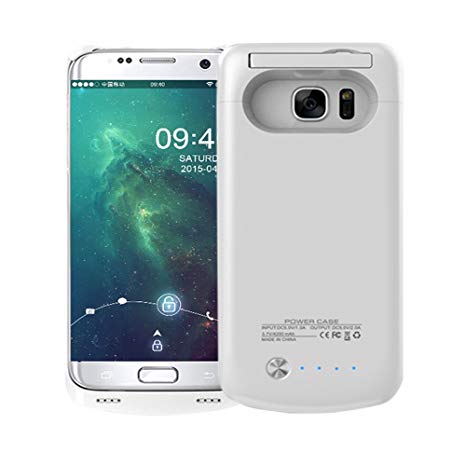 Idealforce Samsung Galaxy S7 Battery Case,4200mAh External Power Bank Cover Portable Charger Protective Charging Case for Samsung Galaxy S7 (White)