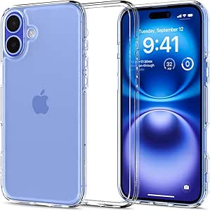 Spigen Case for iPhone 16 Case, Ultra Hybrid Designed for Apple iPhone 16 - Crystal Clear