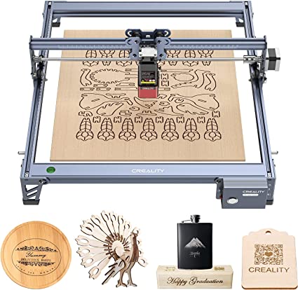 Creality Laser Engraver Machine 5W Output Power, 40W Higher Accuracy Laser Cutter and Engraving Machine, Compact CNC Laser Engraver for Wood and Metal, Paper, Acrylic,Glass, Leather etc, 17" x 16"