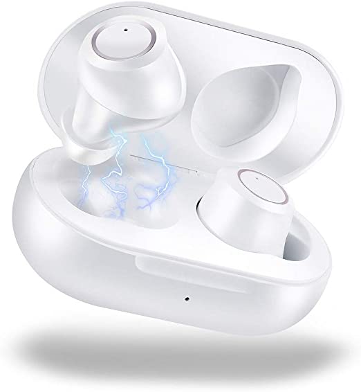 Wireless Earbuds, Bluetooth 5.0 3D Stereo Sound Hi-Fi Headphones with Charging Case, Anti-Sweat Earplugs Gym Running TWS in-Ear Binaural Calls Headset,IPX5 Waterproof Earphones, Noise Canceling w/Mic