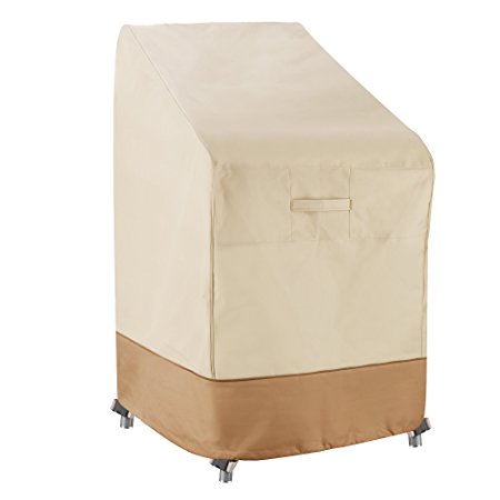 Villacera High Quality Stackable Chairs Cover, Beige & Brown