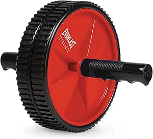 Everlast FIT Ab Wheel Roller - Dual Wheel Stability, Training Guide Included, Easy to Assemble, Slip-Resistant Handles, Great for Tightening Abs, Strengthening Core, Tone Upper Body