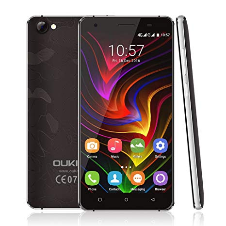 4G Smartphone Unlocked by YKS, C5Pro 5.0inch HD Android 6.0 Dual SIM Free Mobile Phone, 2GB RAM 16GB ROM and Support Micro SD card, MTK6737 Quad Core 1.3GHz, Dual Camera(5MP 2MP) 2000mAh battery, Supports Bluetooth 4.0 GPS and GLONASS, Black
