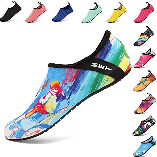 VIFUUR Water Sports Shoes Barefoot Quick-Dry Aqua Yoga Socks Slip-On for Men Women Kids