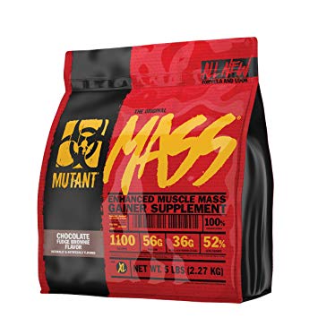 Mutant Mass – Award Winning Weight Gainer Featuring A Whey, Casein, Protein Isolate Blend in Delicious Gourmet Flavors - Chocolate Fudge Brownie Flavor