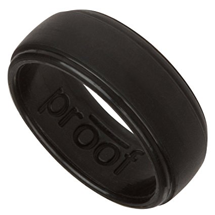 Men's Silicone Wedding Ring by Proof | Protects Your Hands & Proves Your Commitment with Unique, Sleek Design for Your Active Lifestyle