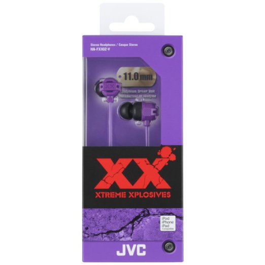 JVC HAFX102V XX Xtreme Bass Earbuds, Violet