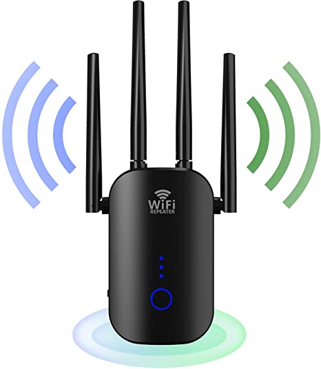 WiFi Extender, WiFi Booster 1200Mbps 5G/2.4G Dual Band WiFi Amplifier WiFi Range Extender, WiFi Extenders Signal Booster for Home, Easy Network Setup