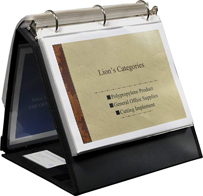 Lion Insta-Cover Ring Binder Easel, 1-1/2 Inches Ring, 1 Binder Easel (40009)