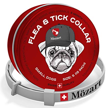 Mozart Flea and tick prevention for dogs - Hypoallergenic Dog Collar - Tick Collar for Dogs - Flea Collar for Puppies - Flea collar for dogs - Flea medicine for Dogs - Collar Antipulgas Para Perros