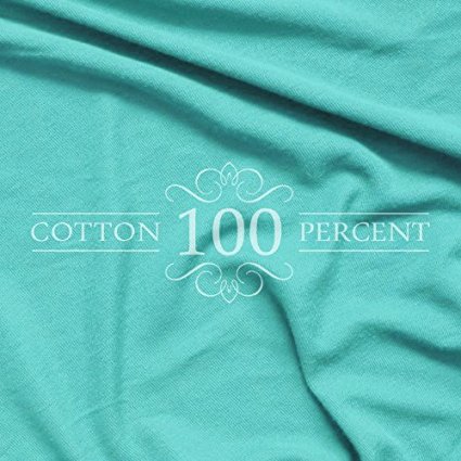 Ivy Union 100% Cotton Jersey Sheet Set Twin Extra Long - Twin XL (Turquoise)