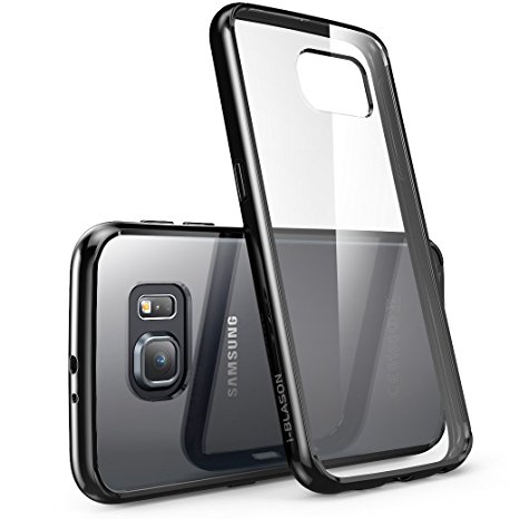 Galaxy S6 Case , [Scratch Resistant] i-Blason **Clear** [Halo Series] Samsung Galaxy S6 Hybrid Bumper Case Cover (Clear/Black)