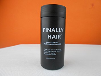 Finally Hair Real Keratin Hair Building Fibers Net 28g /0.99oz, Natural Look Similar to Toppik XFusion Caboki (Medium Brown)