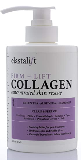 Collagen Lifting, Firming, Tightening Cream. Anti-Aging Collagen Cream for body and face Improves Elasticity, Plumps, Lifts Sagging Skin Wrinkle Cream Made in USA by Elastalift. 15 FL oz w/pump.