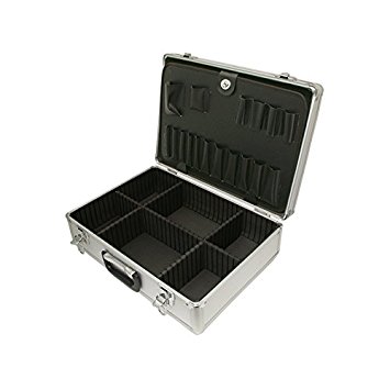 SRA Cases EN-AC-FG-A022 Silver Aluminum hard case, 18.1 x 13 x 6 Inches, Divides