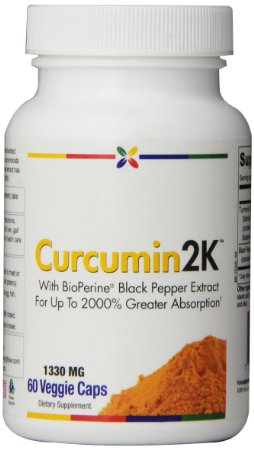 Stop Aging Now Curcumin2K Formula with BioPerine Black Pepper, 3-Pack