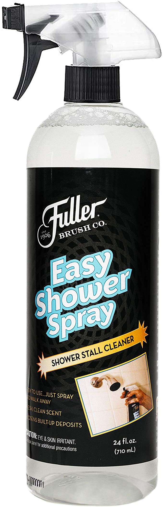 Fuller Brush Easy Shower Spray - 24 oz - No Rinse & Scrub Daily Bathroom Cleaner - Quick After Bath Cleaning Method For Grime, Soap Scum & Mildew On Glass Door & Tiles