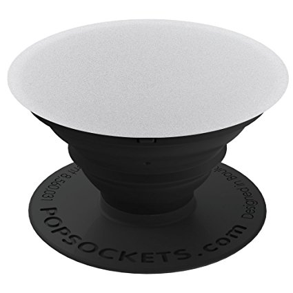 PopSockets: Expanding Stand and Grip for Smartphones and Tablets - Silver Aluminum