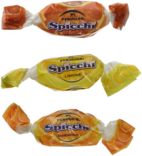 Perugina Sorrento Spicchi Hard Candies (1lb Bag Includes Tangerine, Lemon, and Orange Flavors)
