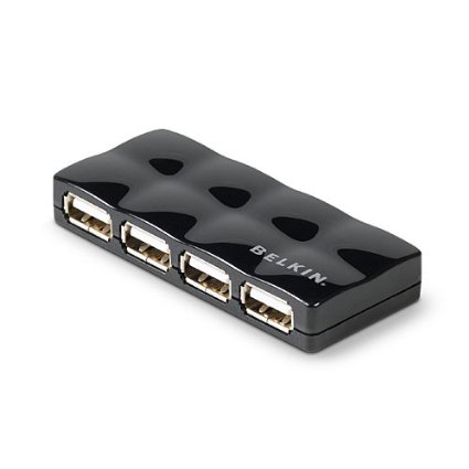 Belkin 4-Port Hi-Speed USB 2.0 Mobile Hub (F5U404-BLK)