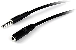 StarTech.com Câble d'extension de casque TRRS 4 positions 3,5 mm de 1 m - M/F (MUHSMF1M)